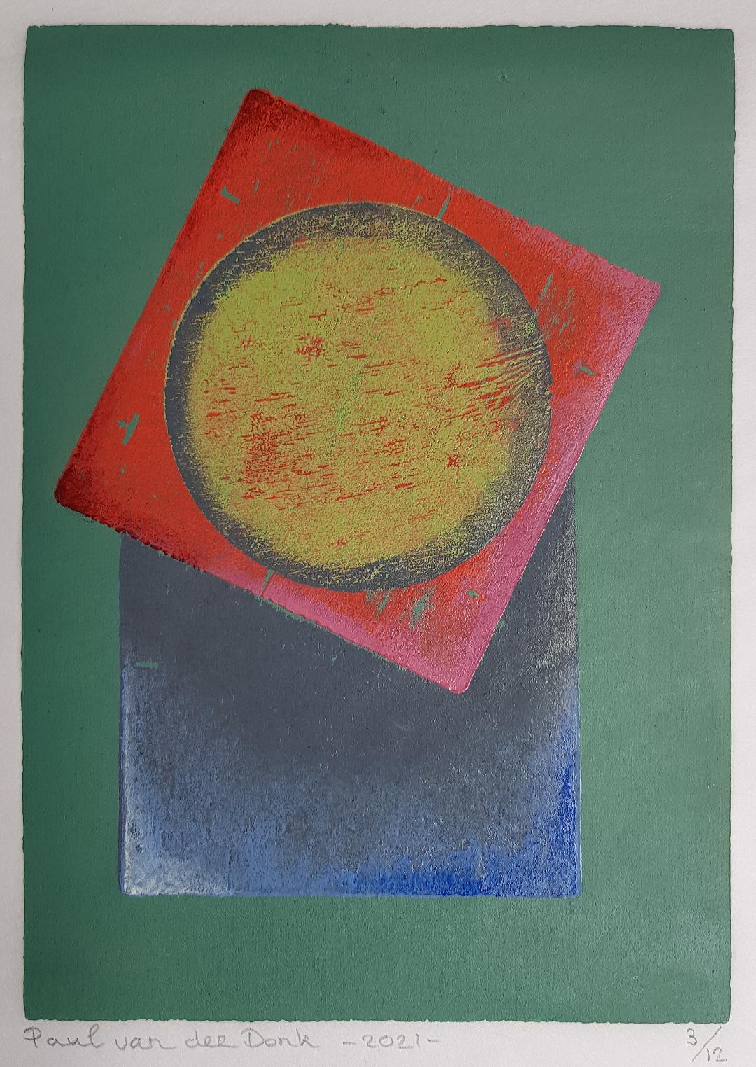 " Geen titel nr 3 / 12 " 2021 incl lijst 35 x 28 cm € 150.00
